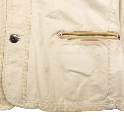 Vintage Armani Jeans Layered Leather Jacket Size XL