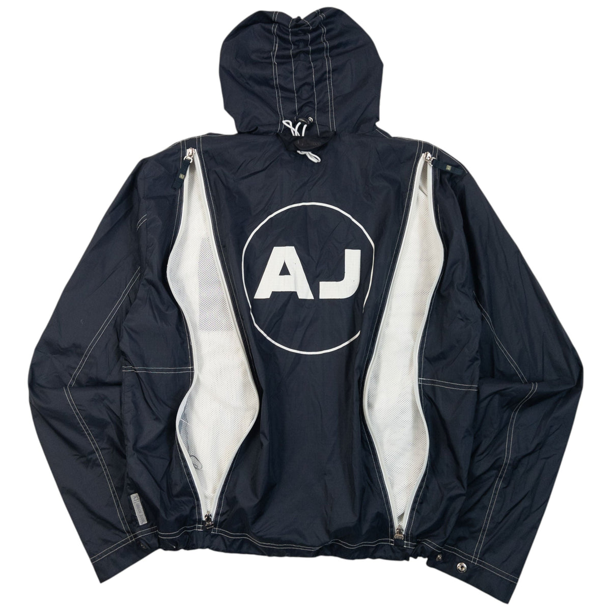 Vintage 2000s Armani Jeans Full Zip Ventilated Jacket | Small, Navy