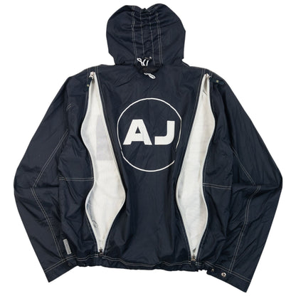 Vintage 2000s Armani Jeans Full Zip Ventilated Jacket | Small, Navy