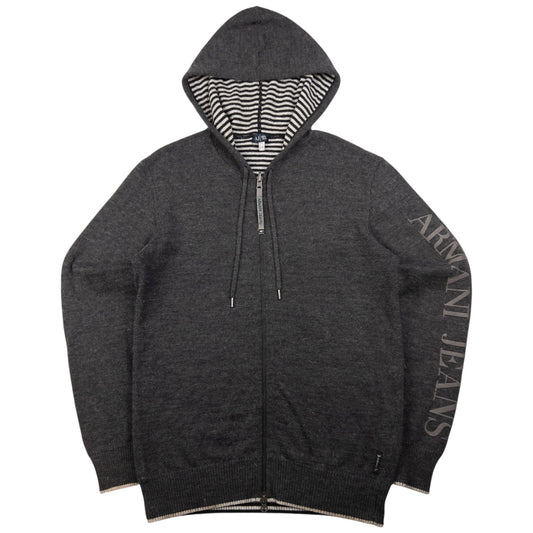 Vintage Armani Jeans Zip Up Hoodie Size M