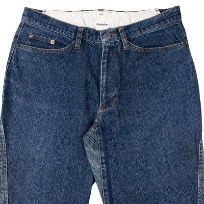 Vintage 90s Plantation By Issey Miyake Contrast Denim Jeans Size W29 | W29, Blue