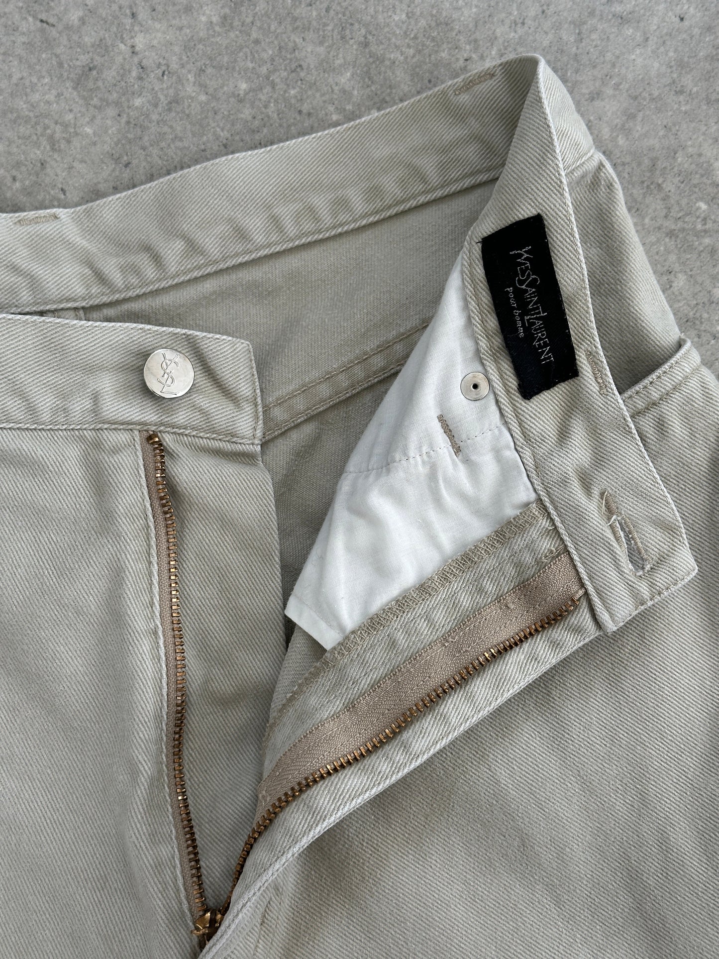 Yves Saint Laurent Pour Homme 1990s Denim Straight Leg Jeans - W30