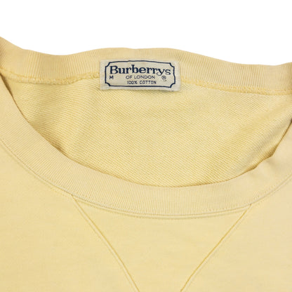 Vintage 90s Burberry Embroidered Flag Sweatshirt Size M | Medium, Yellow