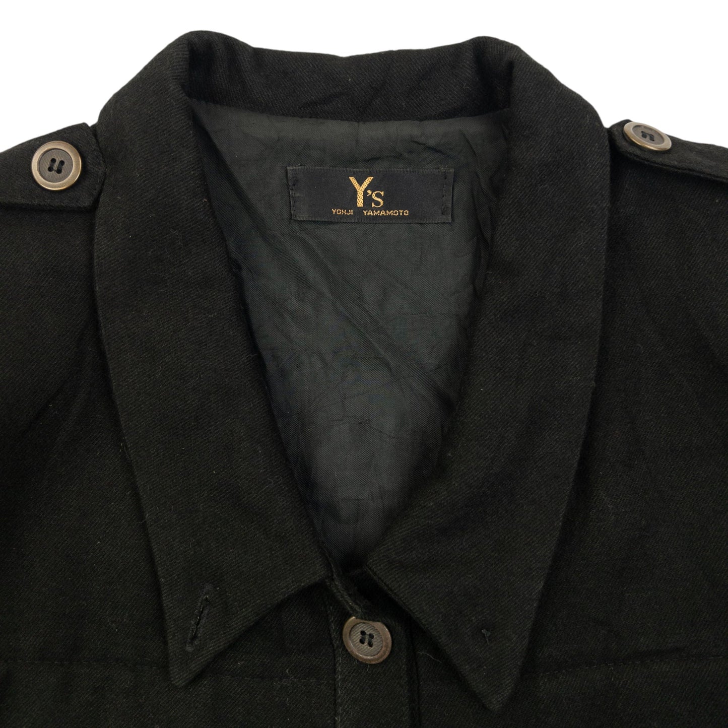 Vintage 2000s Yohji Yamamoto Half Button Longline Jacket Womens Size XL | XL, Black