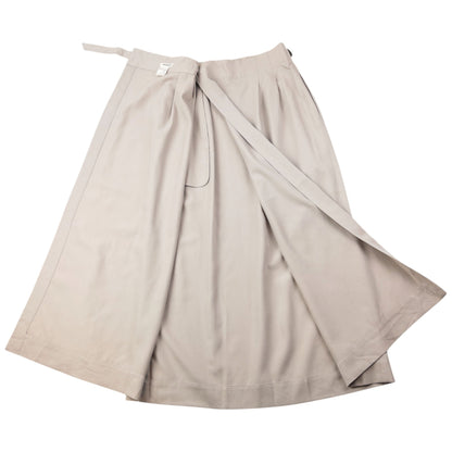 Vintage Plantation By Issey Miyake Pleated Wrap Skirt Womens Size W24 | W28, Beige