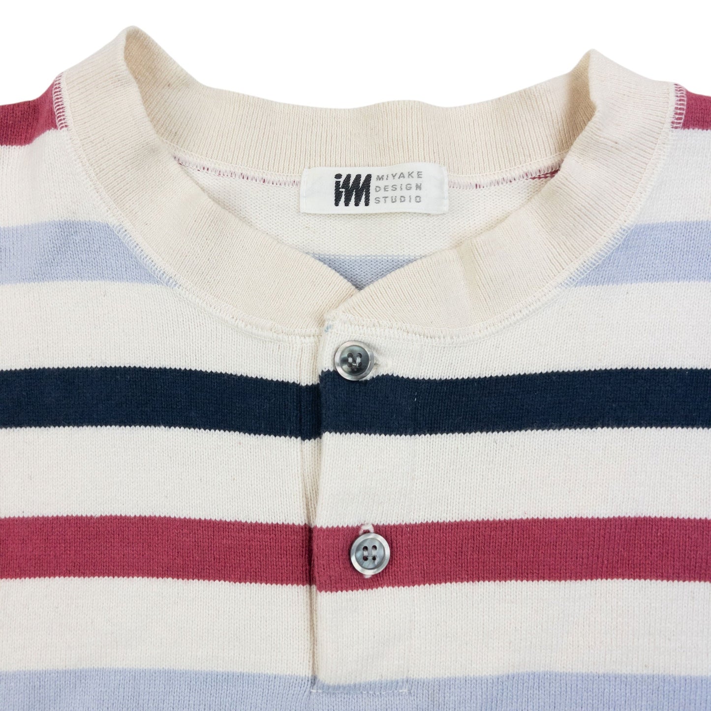 Vintage 90s Issey Miyake Striped Jumper Size M | Medium, Ivory, Red, Navy, Light Blue