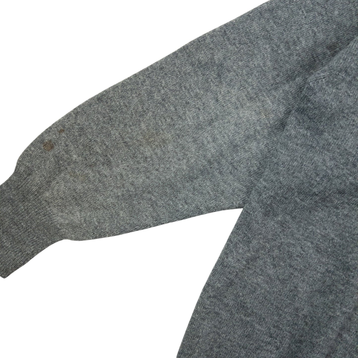 Vintage 90s YSL Yves Saint Laurent Wool Jumper Size L | Large, Grey