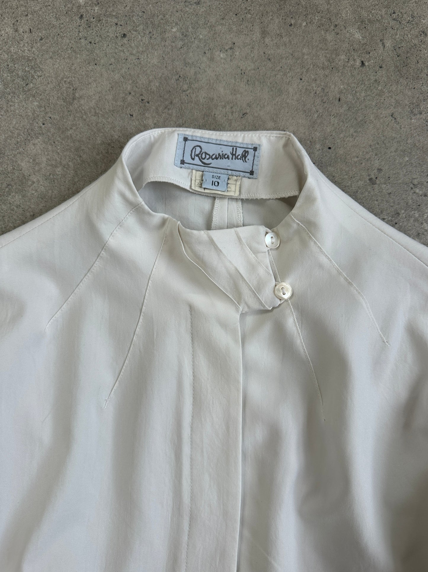 Vintage 1990s High Neck Minimal Shirt - S-M