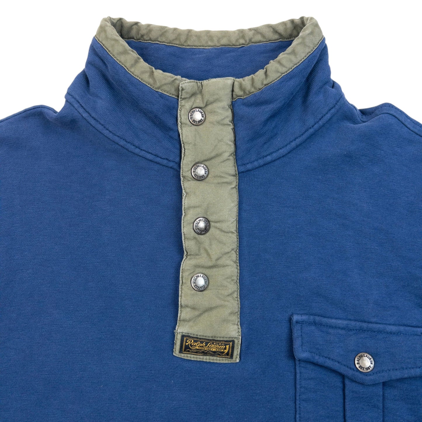 Vintage 2000s Polo Ralph Lauren Snap T Q Zip Sweatshirt Size XL | XL, Blue