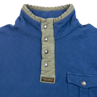 Vintage 2000s Polo Ralph Lauren Snap T Q Zip Sweatshirt Size XL | XL, Blue