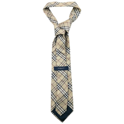 Vintage 2000s Burberry Nova Check Silk Tie | O/S, Beige