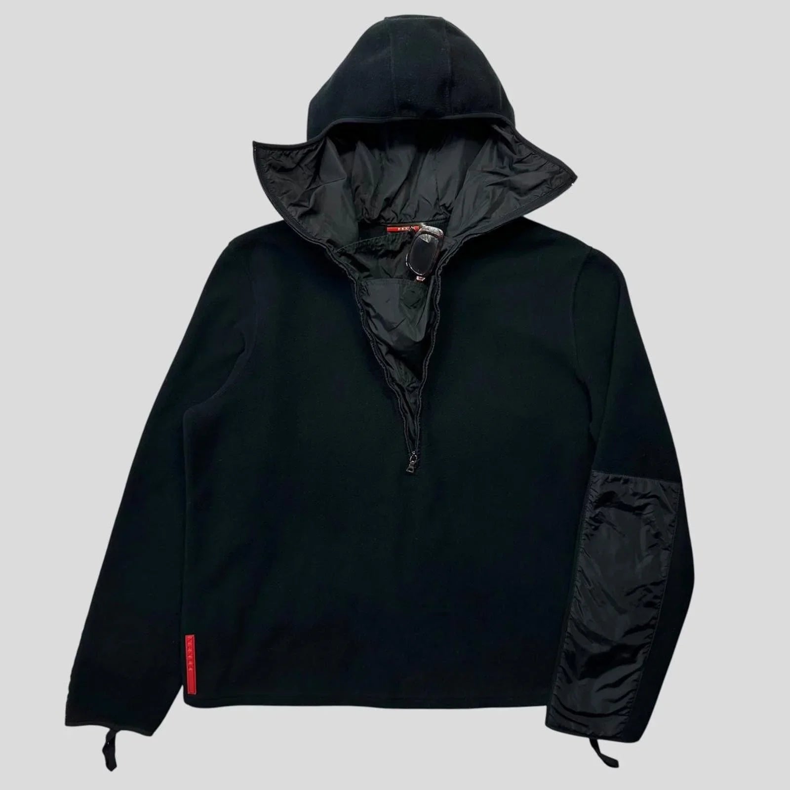 Prada Sport AW00 Balaclava Ninja Fleece Jacket - L/XL – Known Source Prada Sport AW00 Balaclava Ninja Fleece Jacket - L/XL – Known Source