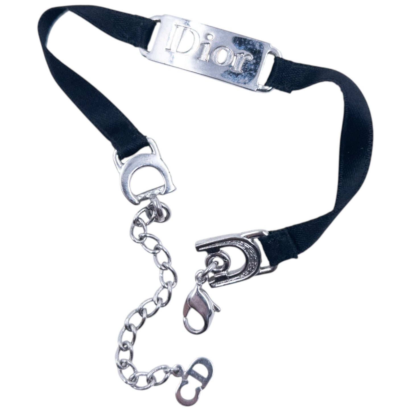 Vintage 2000s Dior By John Galliano Ribbon Bracelet | O/S, Black