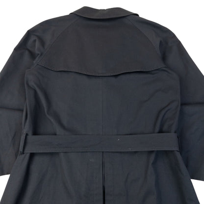 Vintage 90S Burberry Nova Check Lined Belt Waist Trench Jacket Womens Size XL | XL, Navy