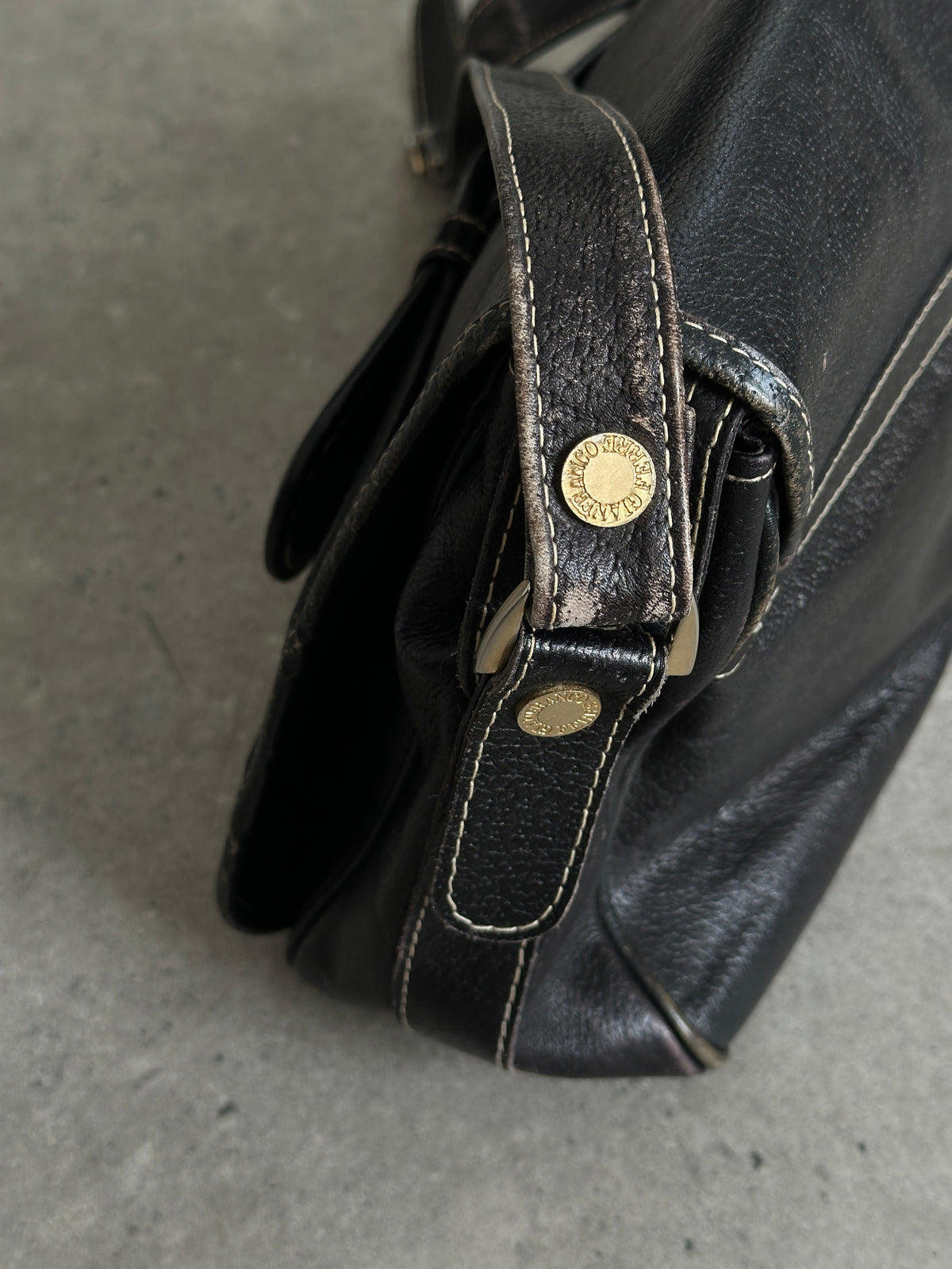 Gianfranco Ferre 1990s Leather Crossbody Bag