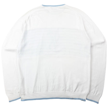 Vintage 2000s YSL Yves Saint Laurent Striped Jumper Size M | Medium, Blue