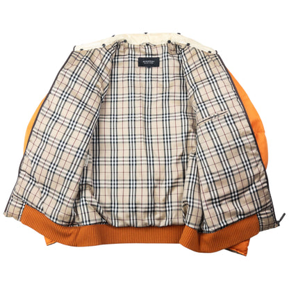 Vintage 2000s Burberry Nova Check Lined Puffer Jacket Size M | Medium, Orange