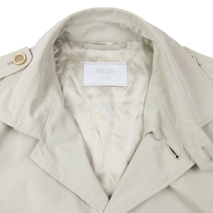 Vintage 2008 Prada Belt Waist Trench Jacket Size M | Medium, Cream