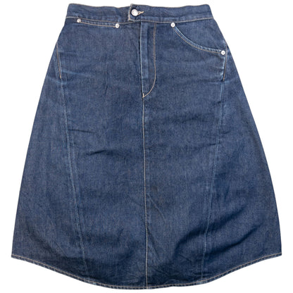 Vintage 2000s Levi's Pleated Back Denim Skirt Womens Size W26 | W26, Blue