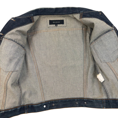 Vintage 2000s Gucci By Tom Ford Button Up Denim Jacket Womens Size S | Small, Navy