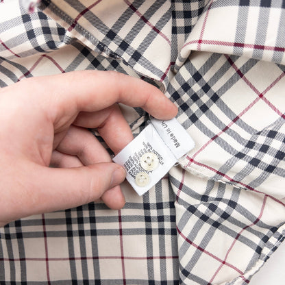 Vintage 2000s Burberry Nova Check Long Sleeve Button Up Shirt Size M