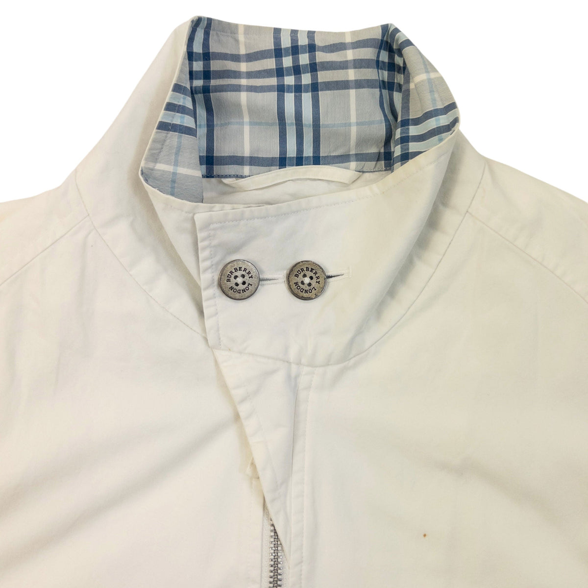 Vintage 2000s Burberry Zip Up Jacket Size M | Medium, White