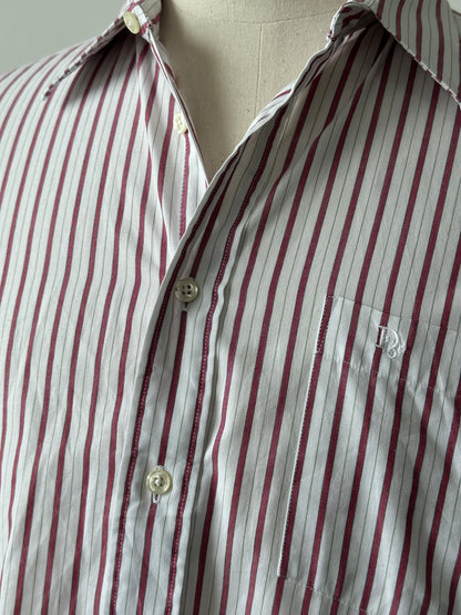 Christian Dior Monsieur 1990s Pure Cotton Striped Shirt - L-XL