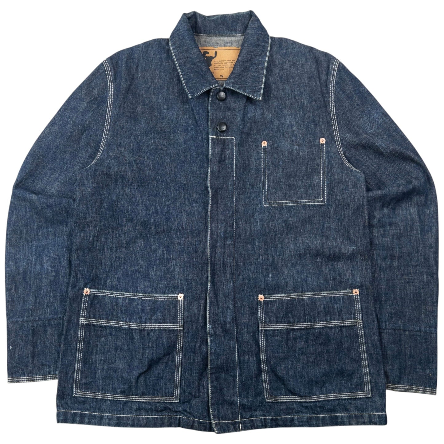 Vintage 2000s PPFM Zip Up Denim Jacket Size S | Small, Blue