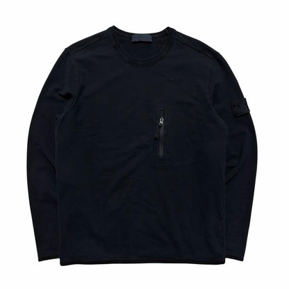 Stone Island Navy Ghost Pullover Crewneck | XL, Navy