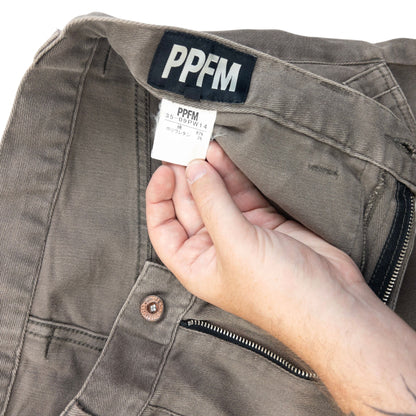Vintage 2000s PPFM Curved Stacked Leg Denim Jeans Size W33 | W33, Beige