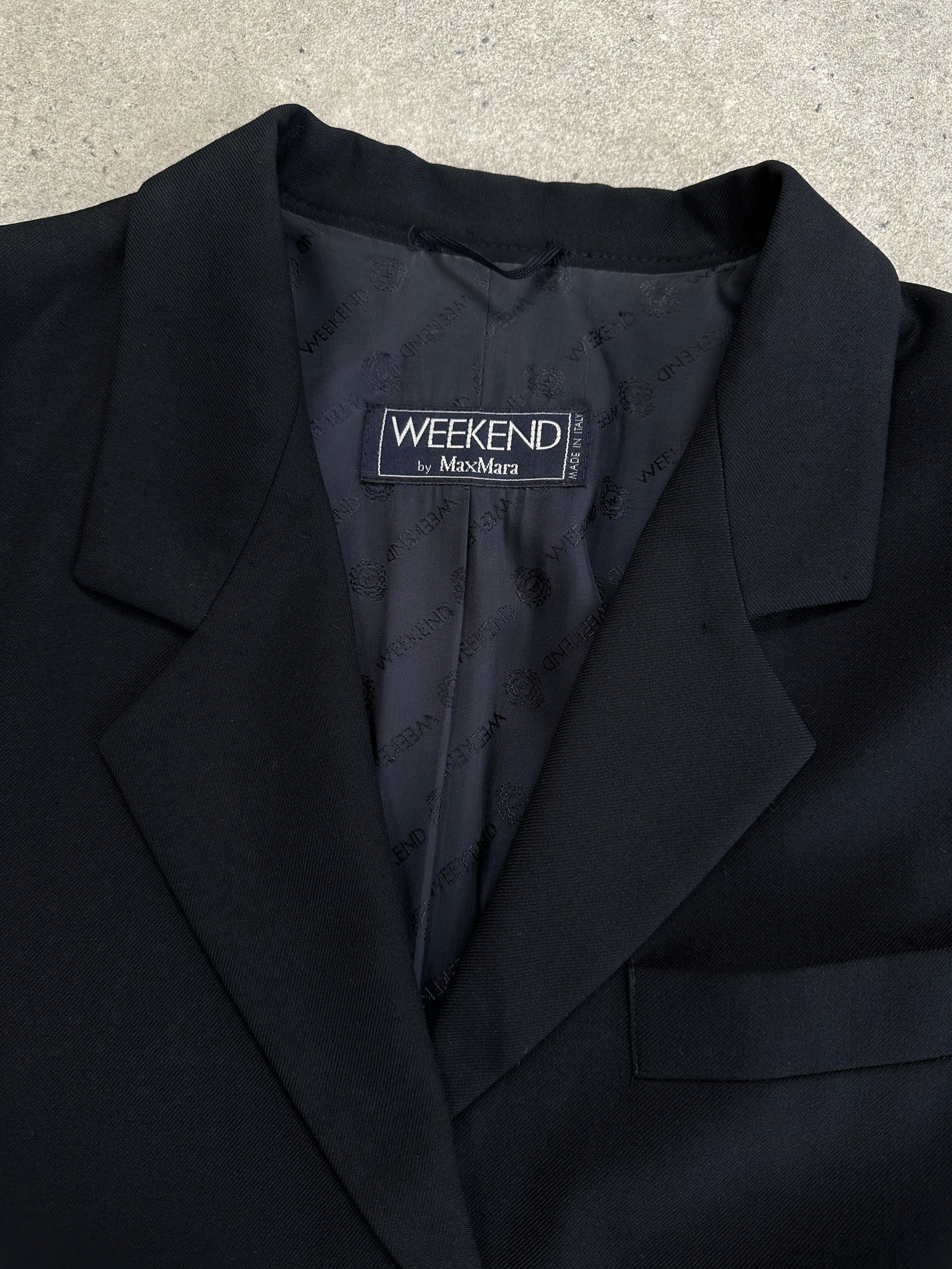 Max Mara Weekend 1990s Virgin Wool Bespoke Button Jacket - S