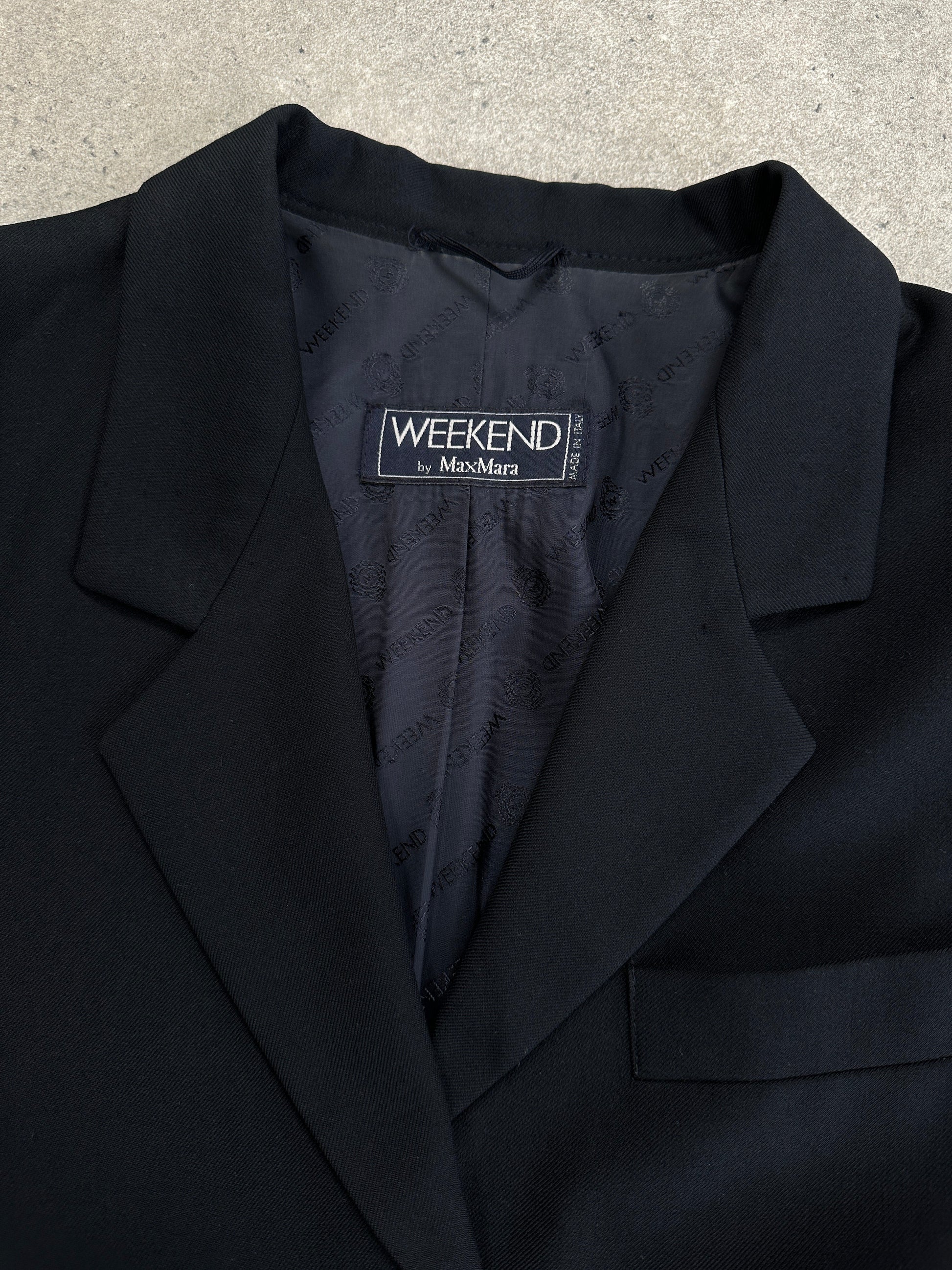 Max Mara Weekend 1990s Virgin Wool Bespoke Button Jacket - S