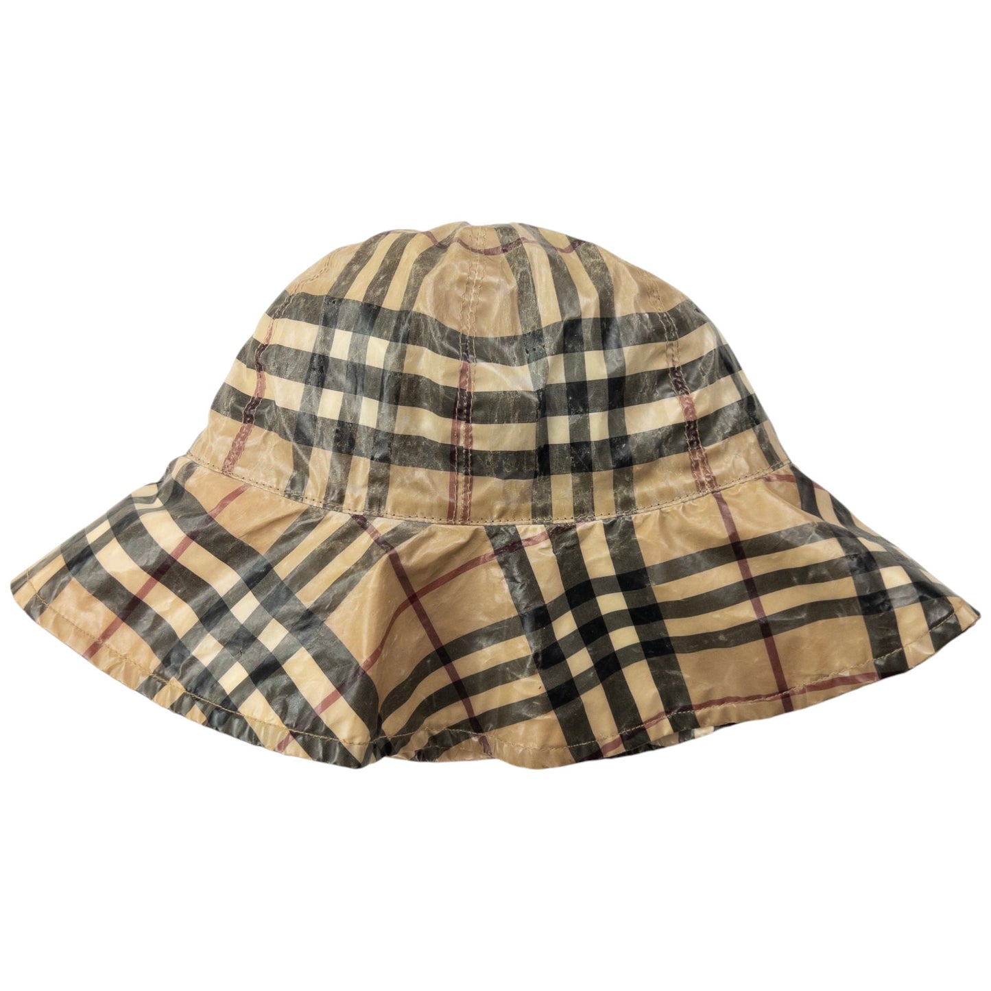 Vintage Burberry Nova Check Rain Bucket Hat Size M