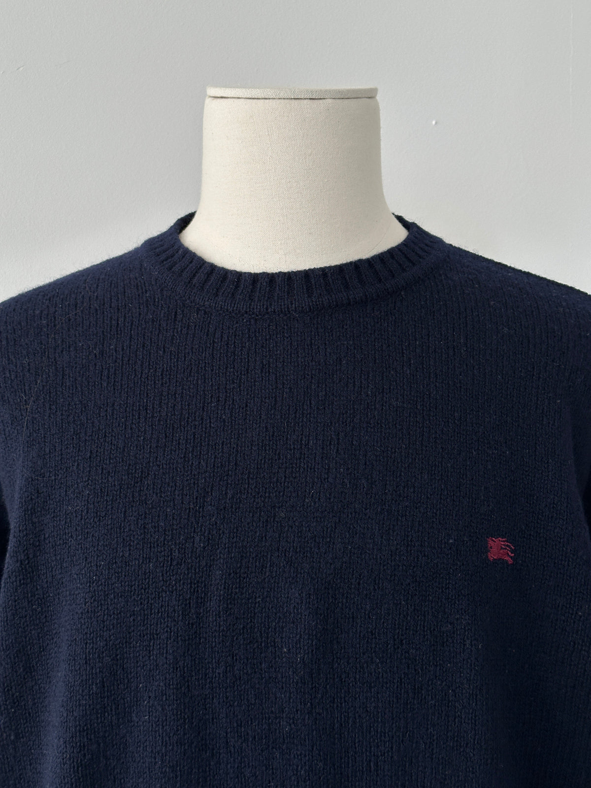 Burberry London 2000s Pure Wool Knit Logo Jumper - L