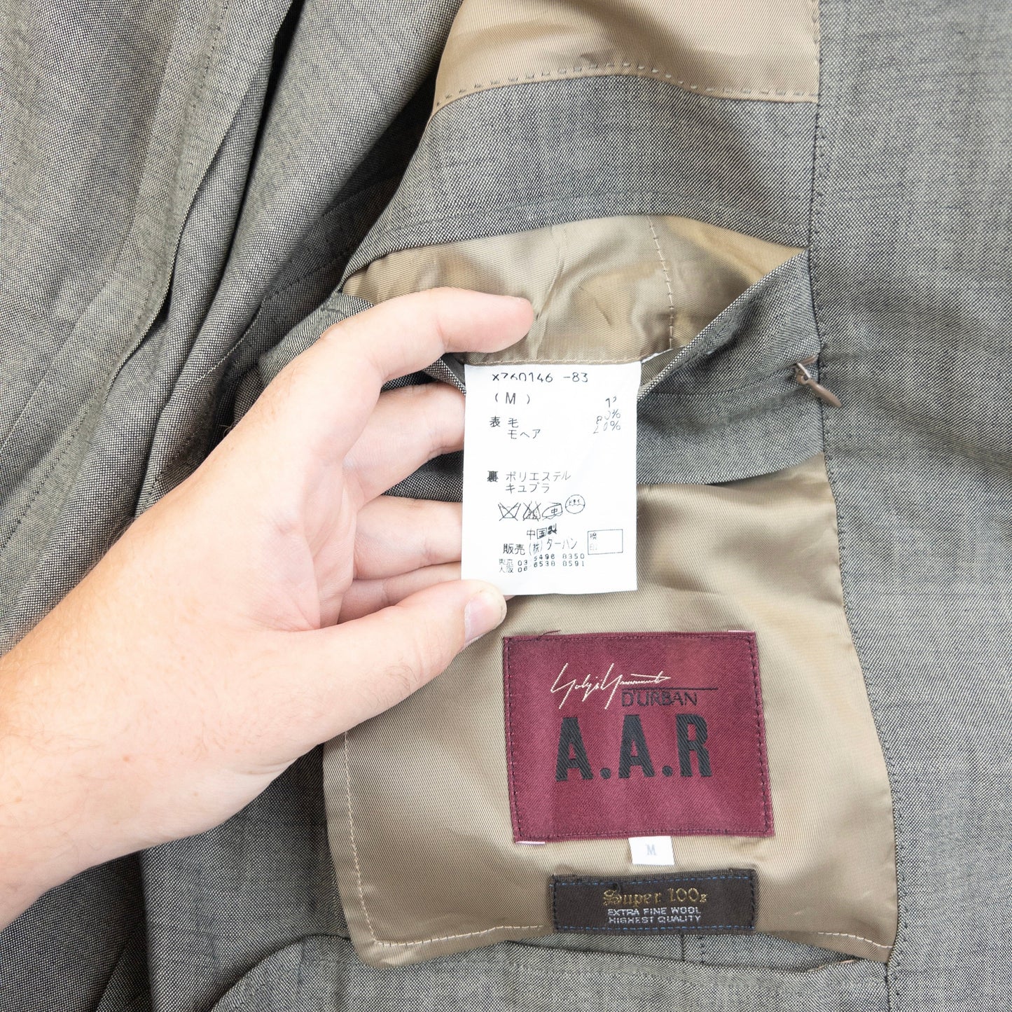 Vintage 90s Yohji Yamamoto D'Urban A.A.R Blazer Jacket Size M | Medium, Grey