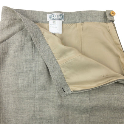 Vintage 80s Gucci Linen And Wool Skirt Womens Size W26 | W26, Grey