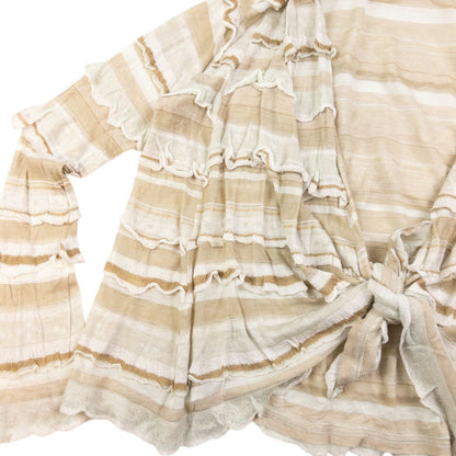 Vintage Haat By Issey Miyake Layered Frill Wrap Cardigan Womens Size S