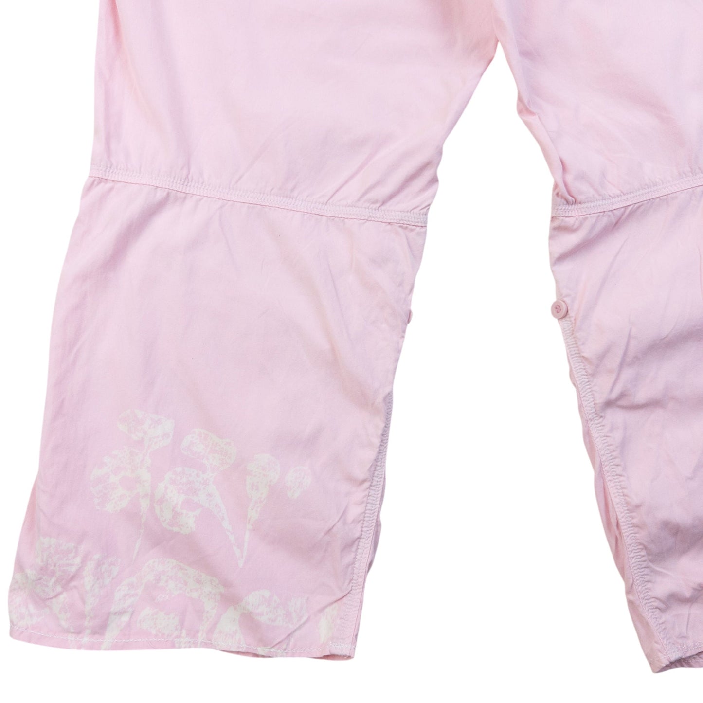 Vintage Maharishi Dyed Roll Up 3/4 Length Trousers Womens Size L | Large, Pink
