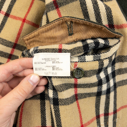 Vintage 2000s Burberry Nova Check Lined Wool Jacket Size XL | XL, Green