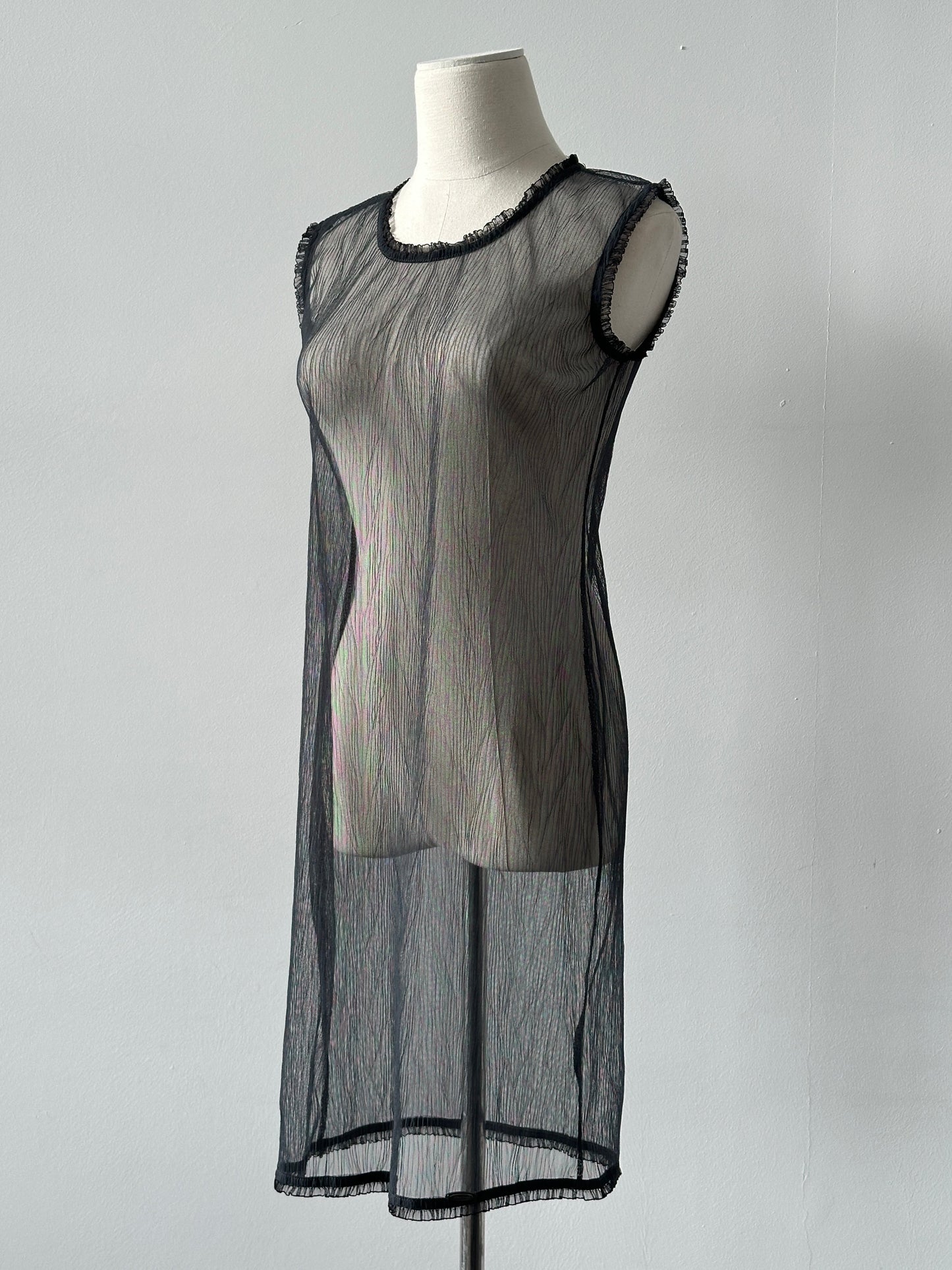 Vintage 2000s Sheer Sleeveless Midi Dress - S-M
