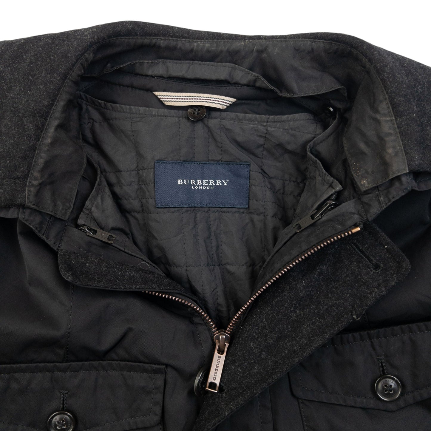 Vintage 2000s Burberry Zip Up Jacket Size S | Small, Black