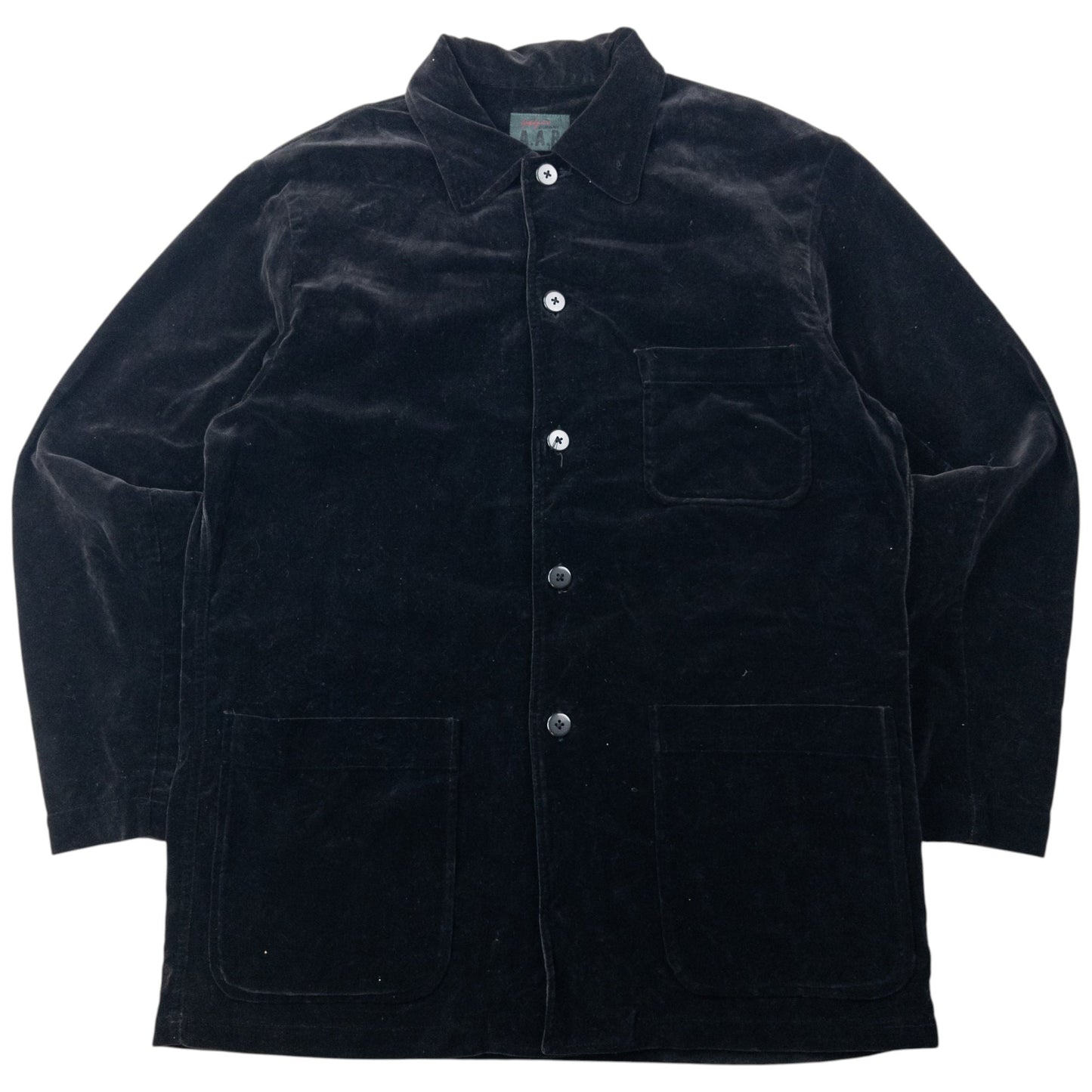 Vintage 90s Yohji Yamamoto D'Urban A.A.R Velour Jacket Size S | Small, Black
