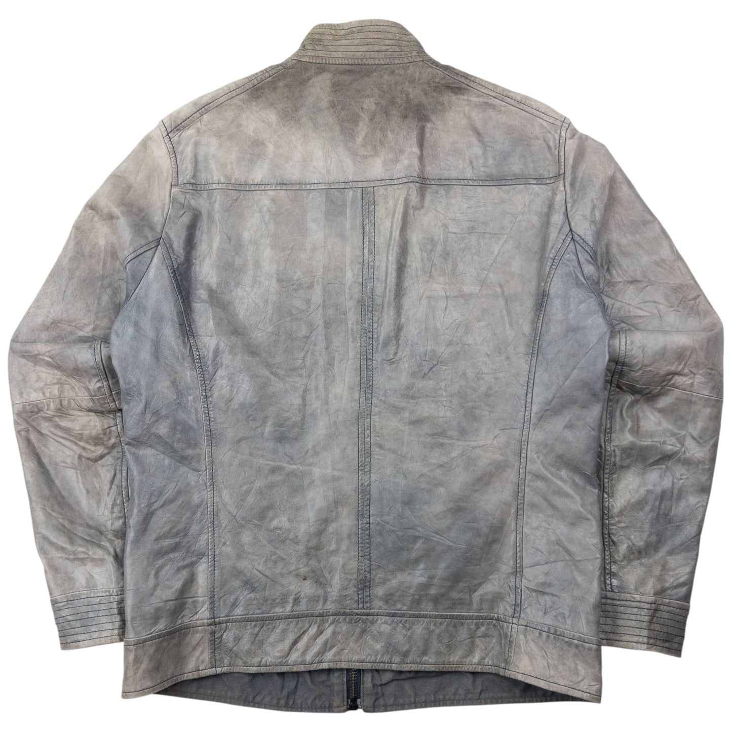 Vintage Hugo Boss Zip Up Leather Jacket Size M