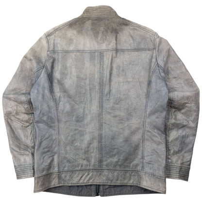 Vintage Hugo Boss Zip Up Leather Jacket Size M