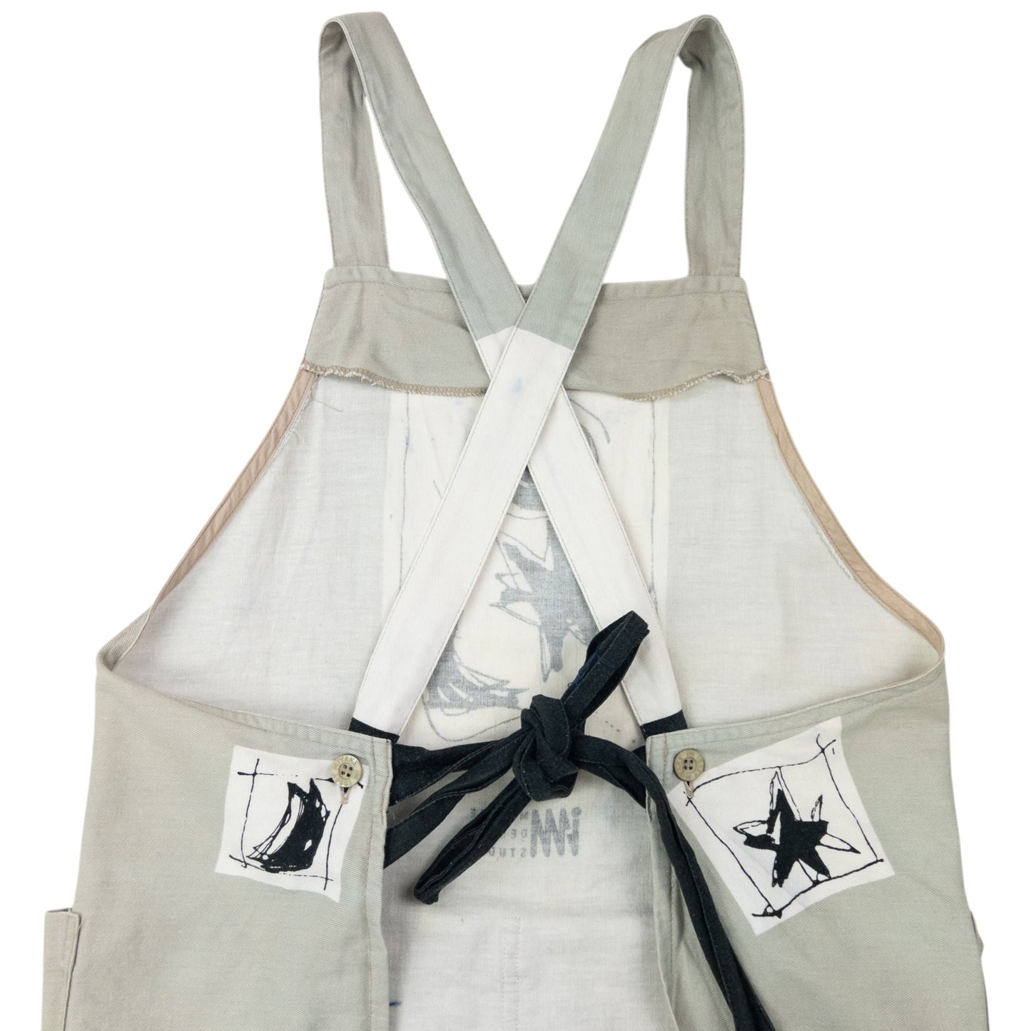Vintage 90s Issey Miyake Printed Apron | O/S, Green