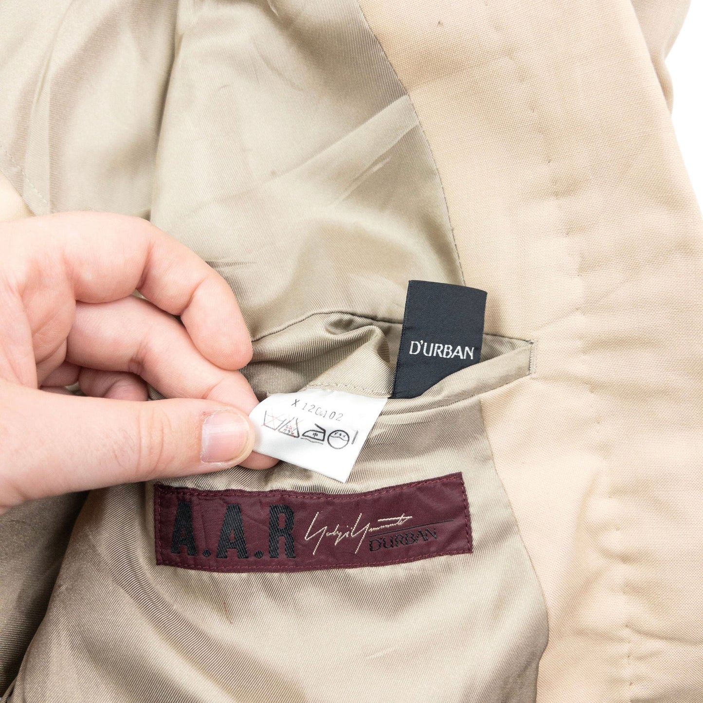 Vintage 90s Yohji Yamamoto D'Urban A.A.R Blazer Jacket Size M | Medium, Beige