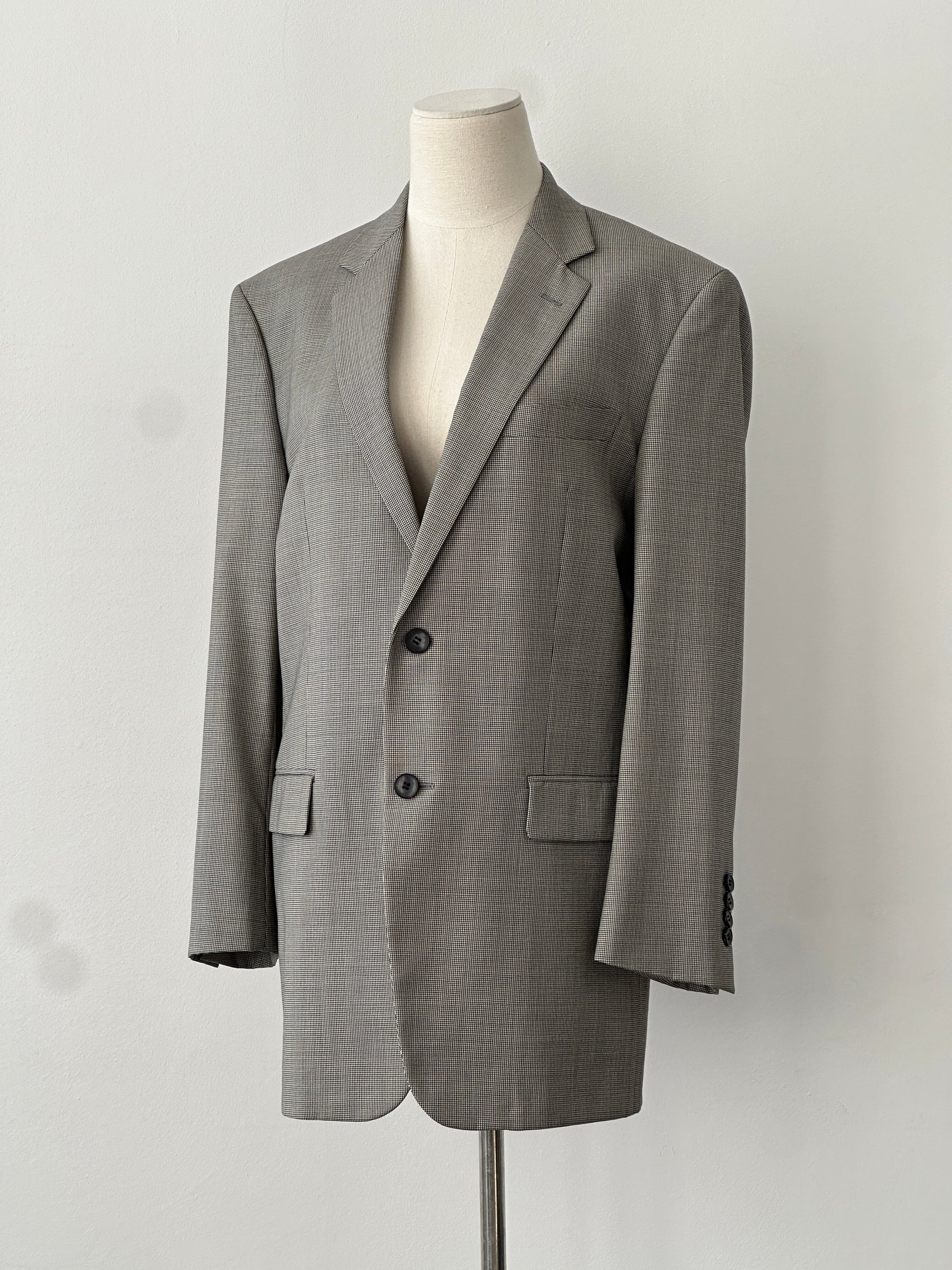 Loro Piana x Theory 2000s Pure Wool Micro Houndstooth Blazer - M