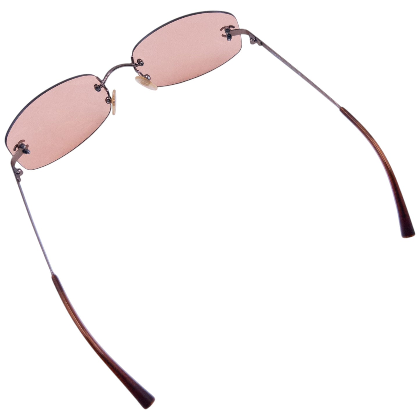 Vintage 2000s Chanel Rimless Sunglasses | O/S, Orange