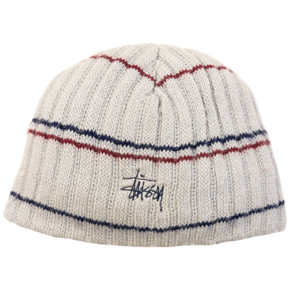 Vintage 2000s Stussy Striped Knit Beanie Hat | O/S, Multicoloured