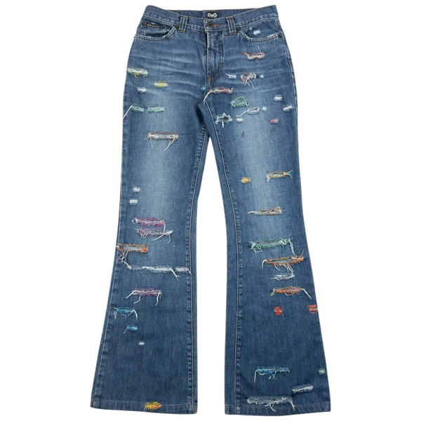 Vintage 2000s Dolce & Gabbana Distressed Denim Jeans Womens Size